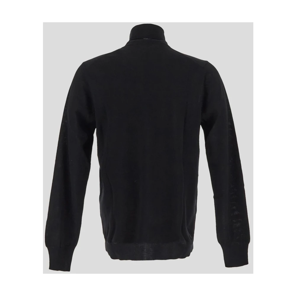 Lardini Turtleneck Gebreide Wol Black Heren