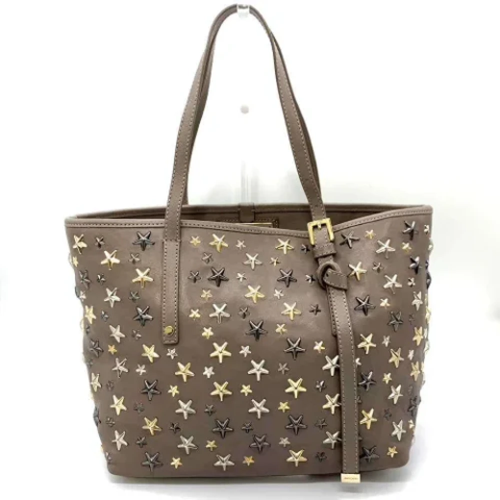 Jimmy Choo Pre-owned Leather handbags Brown Dames