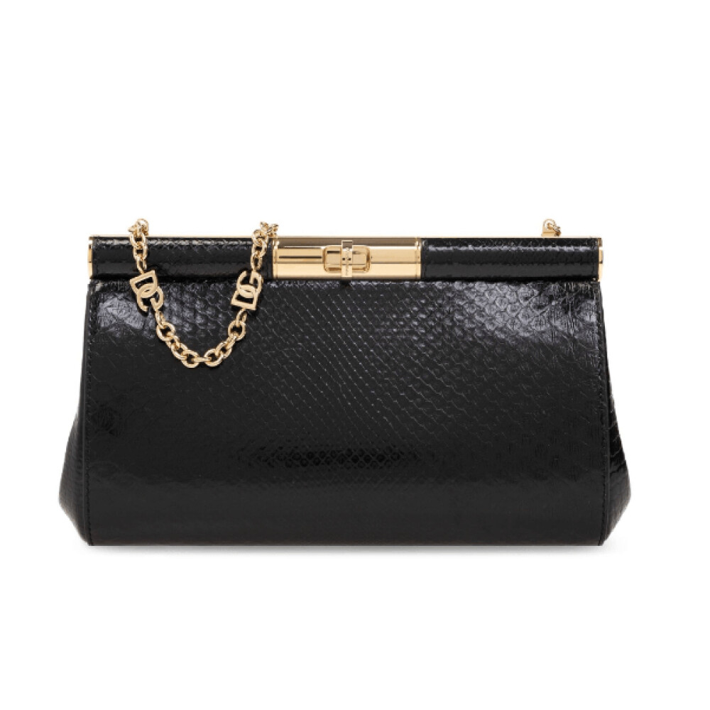 Pochette en cuir effet peau de serpent Dolce Gabbana Femme Miinto