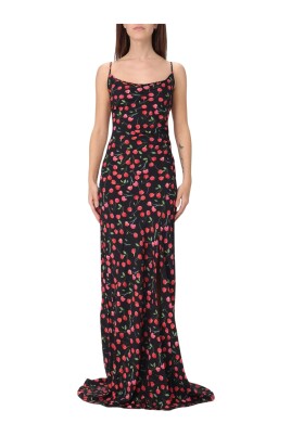 green-cherry-print-maxi-dress