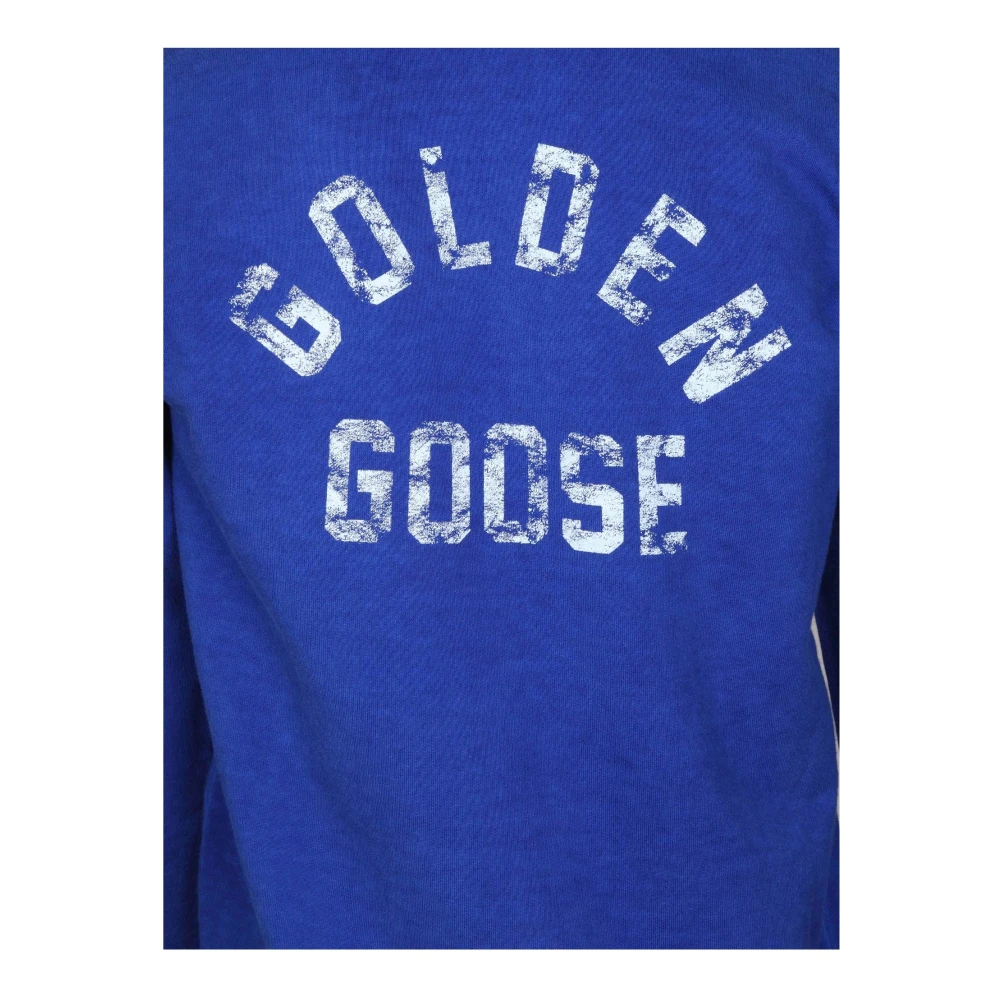 Golden Goose Blauwe Vintage Hoodie Blue Heren