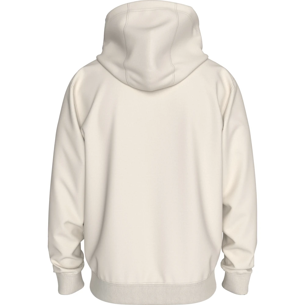 Tommy Jeans Witte Small Flag Hoodie Sweater White Heren