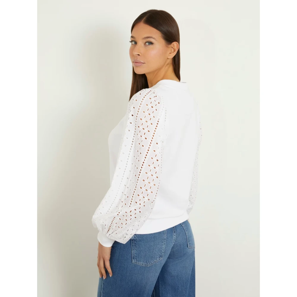 Guess Sangallo Sweater Wit White Dames