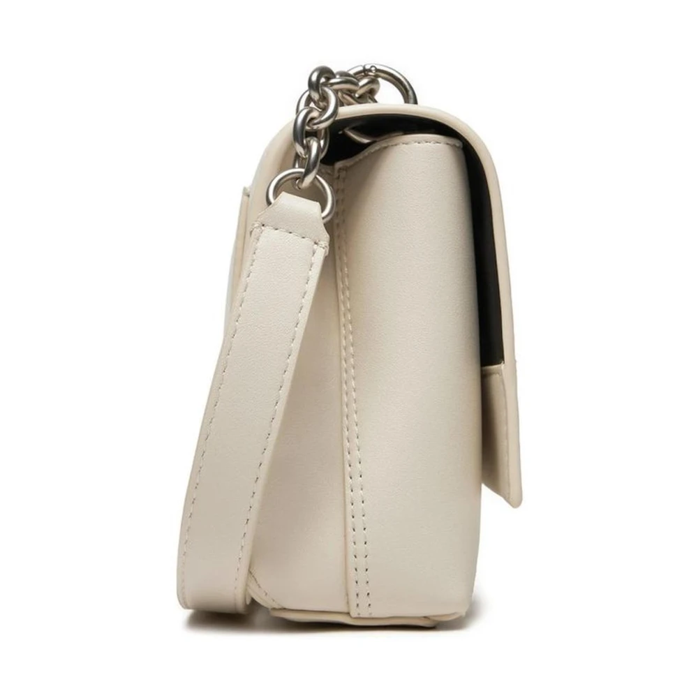 Calvin Klein Jeans Trendy Faux Leather Schoudertas Beige Dames
