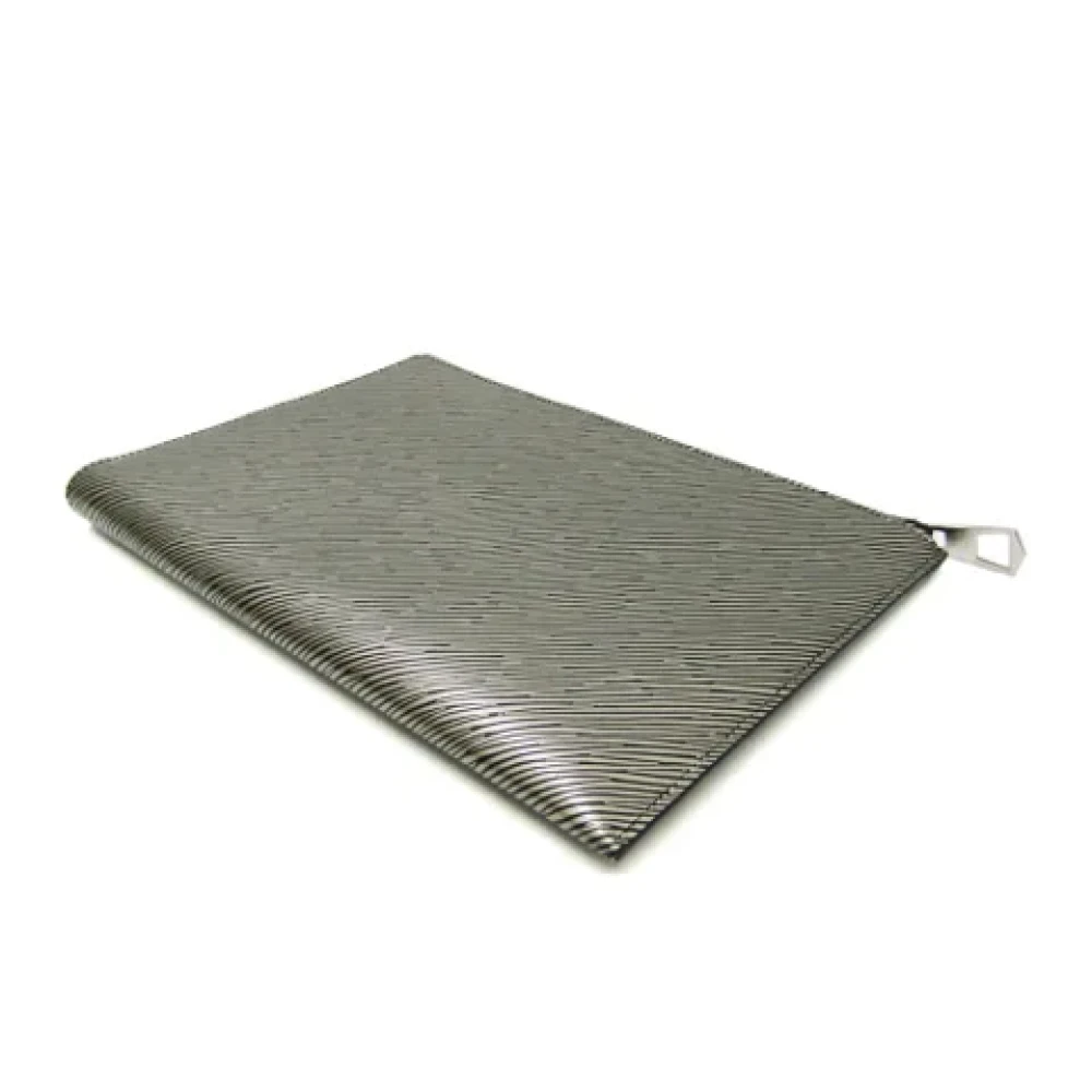 Louis Vuitton Vintage Pre-owned Leather clutches Gray Dames