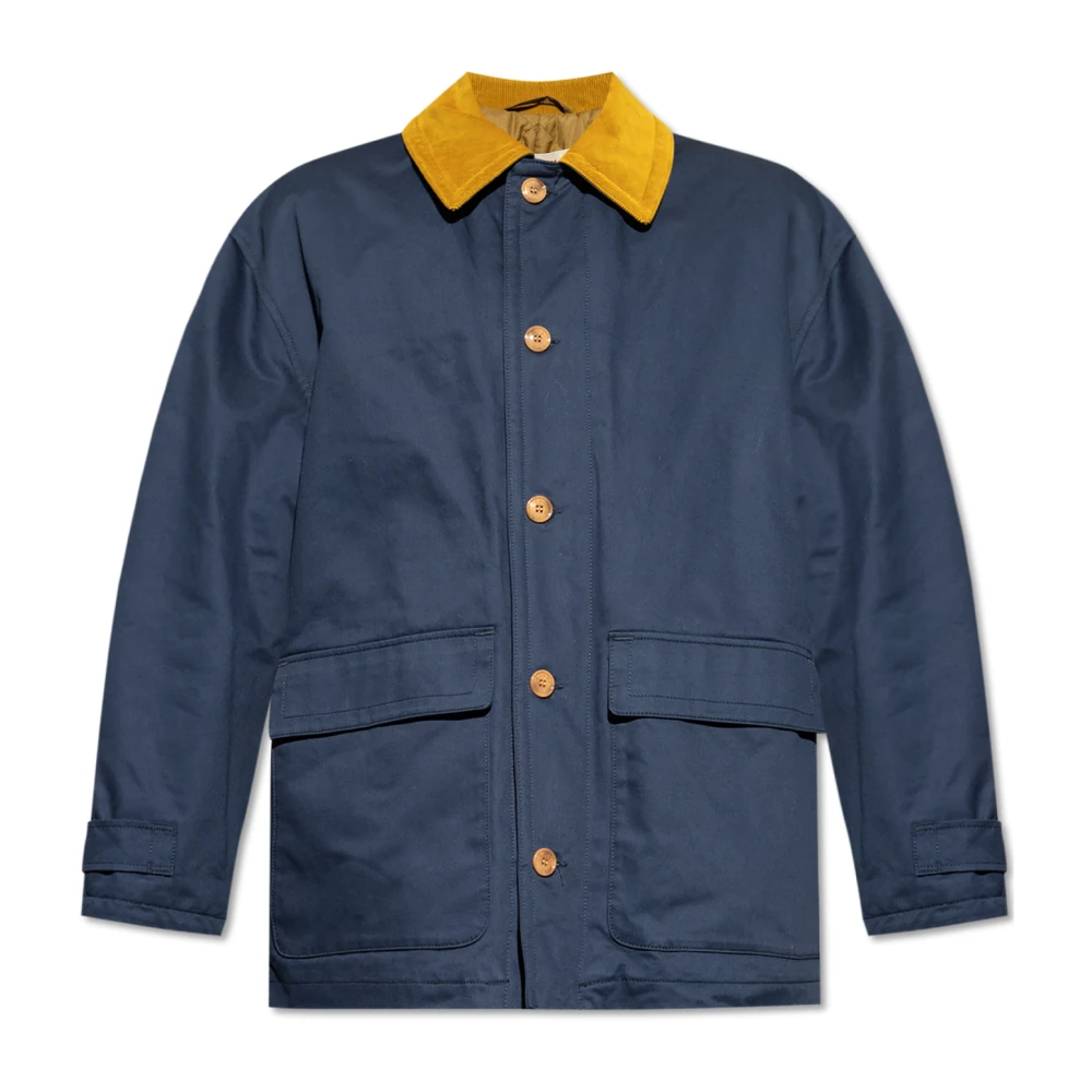 Marni Men's Blue Light Jackets, Xl, Jacket With Collar