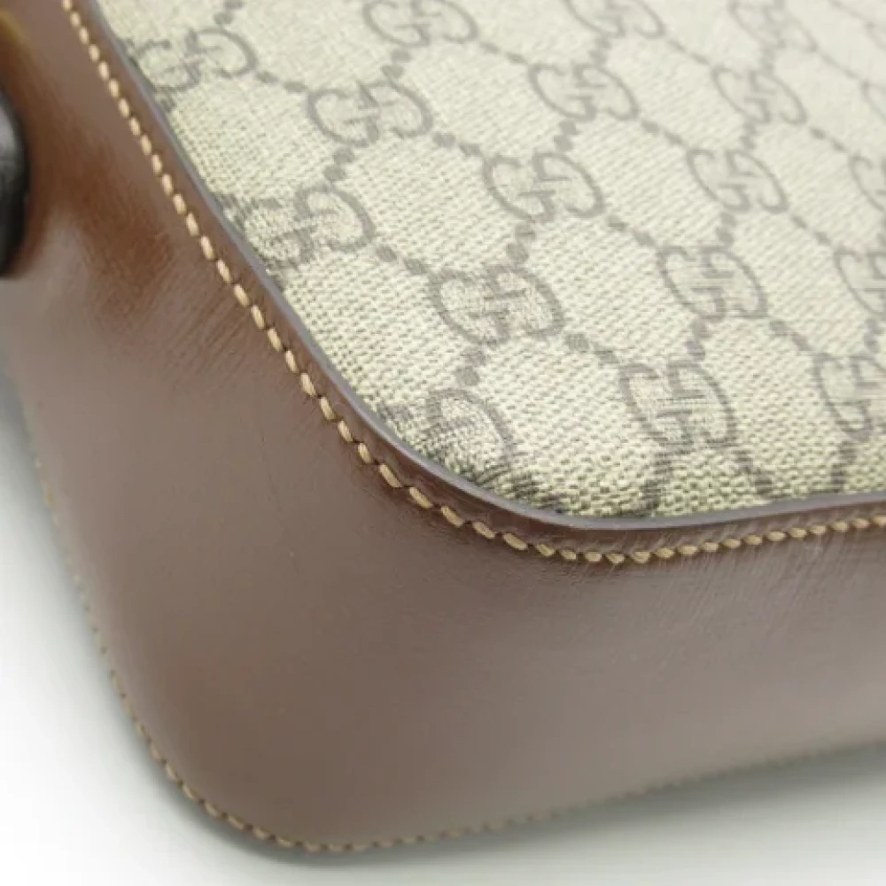 Gucci Vintage Pre-owned Canvas gucci-bags Beige Heren