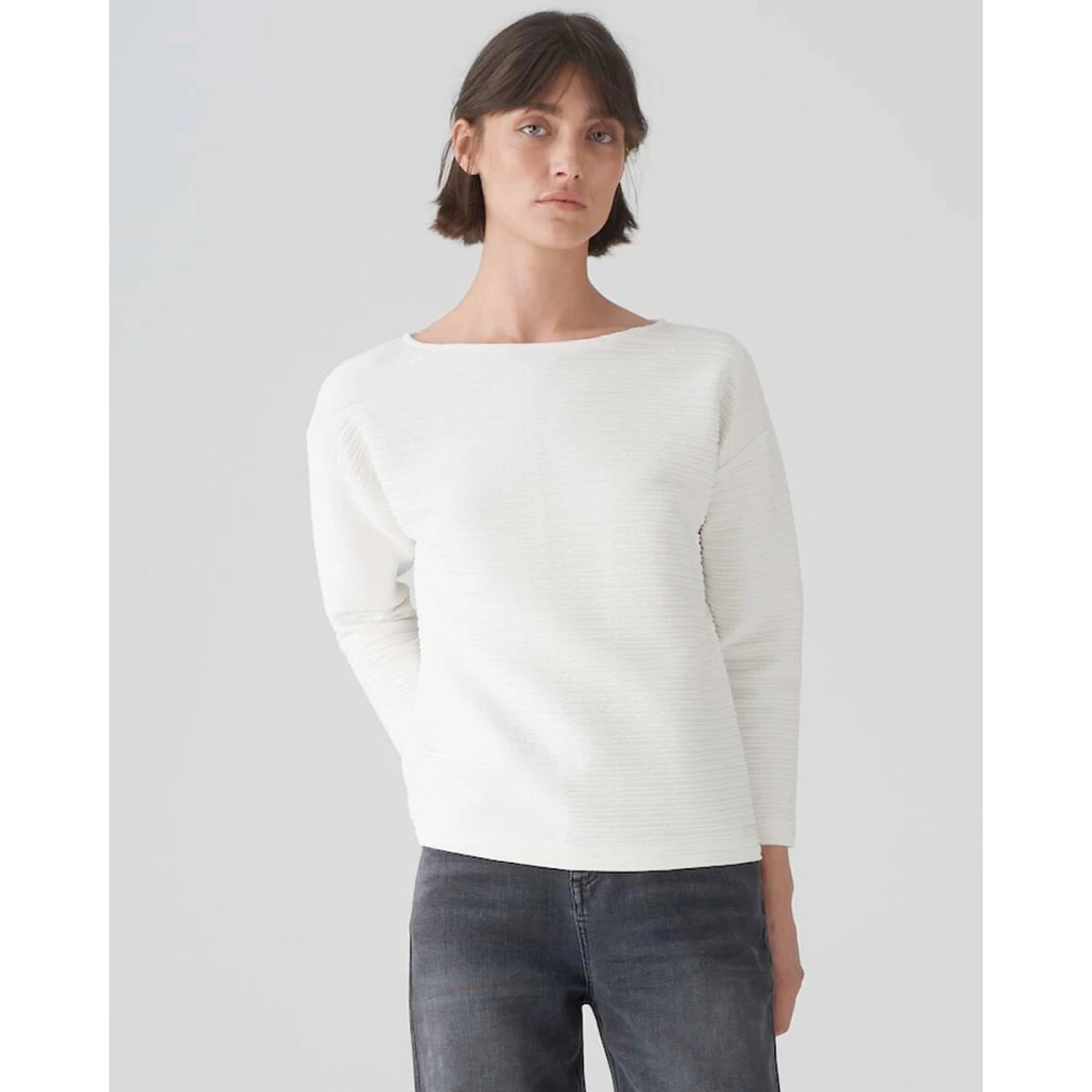 Opus Stijlvolle Gottoman Sweat Beige Dames