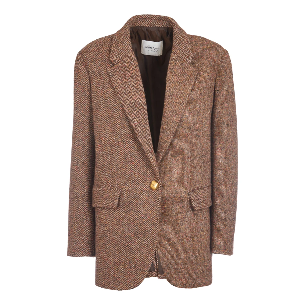 Ottod'Ame Bruine Jas Over Stijl Brown Dames