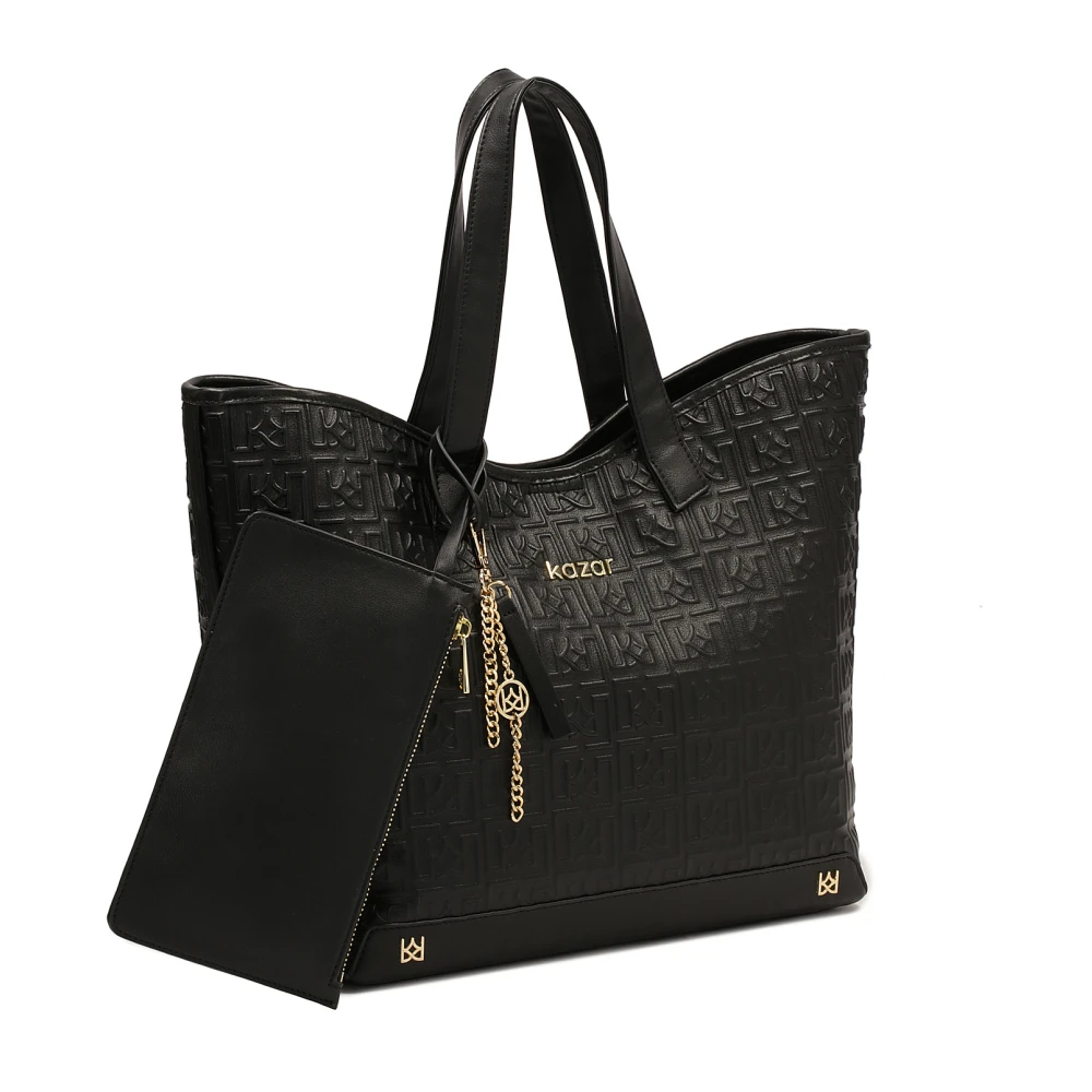 Kazar Zwarte schoudertas met etui en sleutelhanger Black Dames