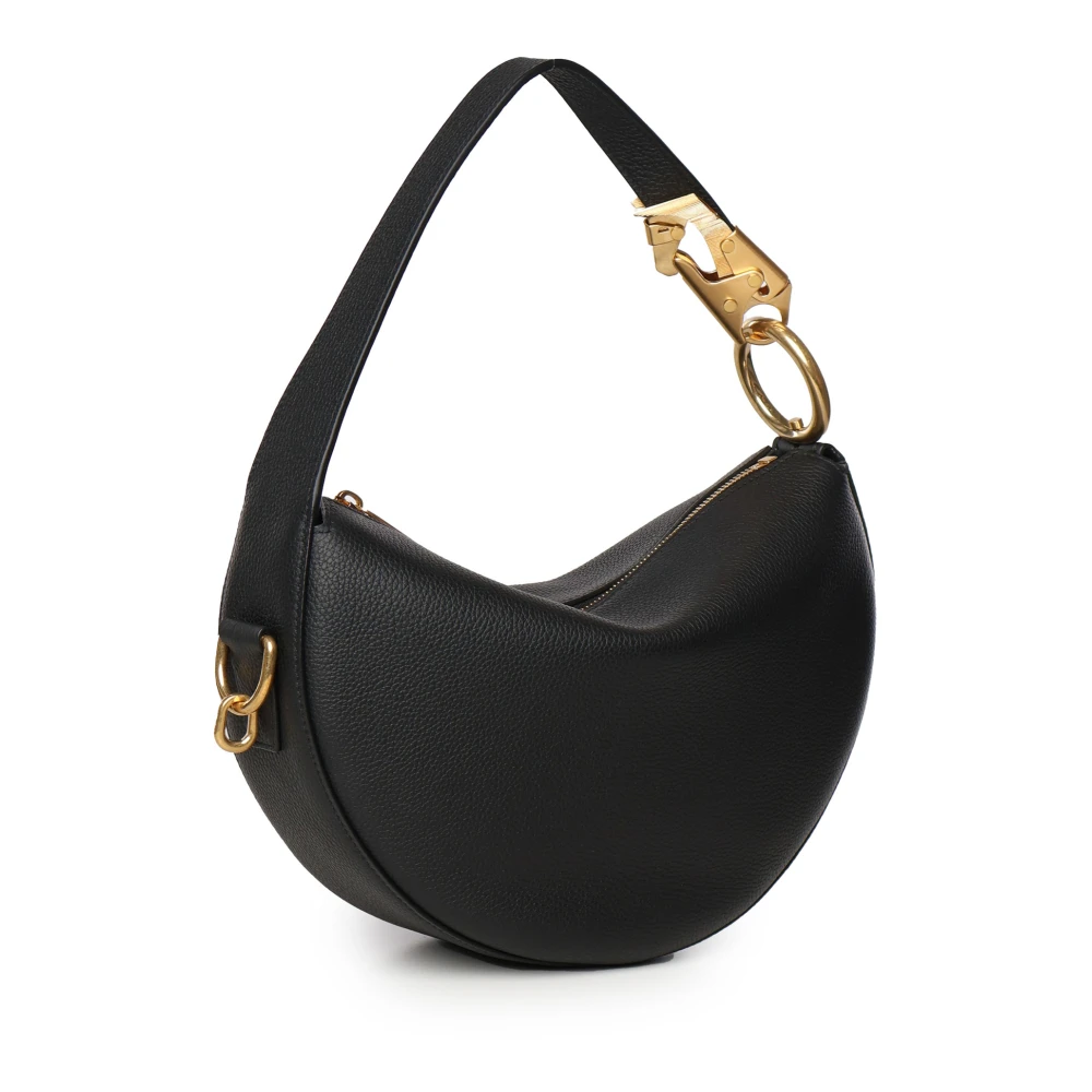 Burberry Zwarte leren schoudertas Black Dames