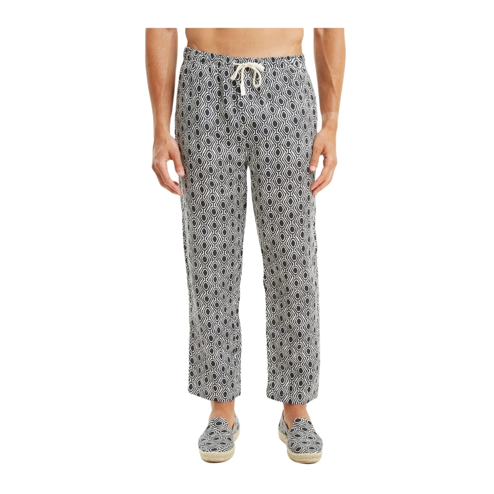 Peninsula Klassieke en Verfijnde Linnen Broek Multicolor Heren