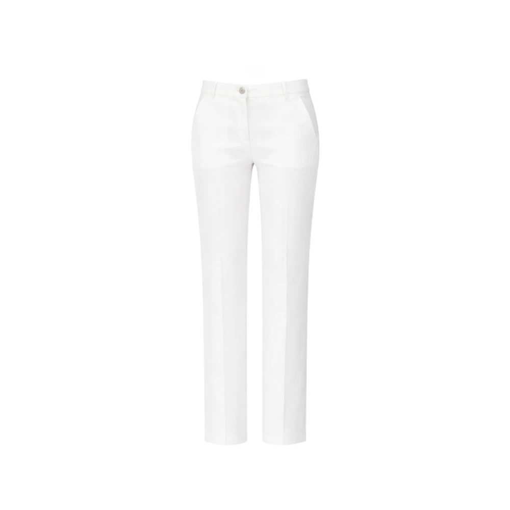 Pinko Women's White Slim-Fit Trousers, Xs, Slim-Fit Trousers
