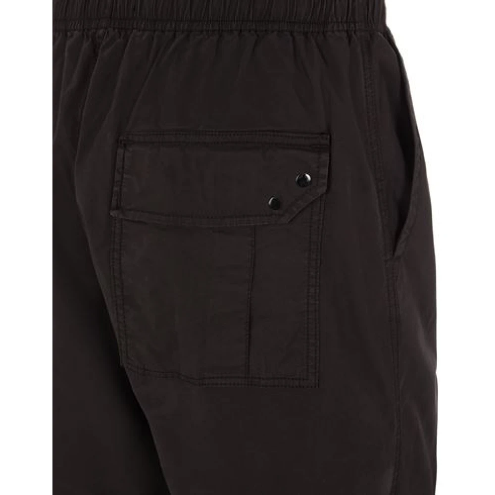 Stone Island Supima Katoen Twill Stretch Jogger Broek Black Heren