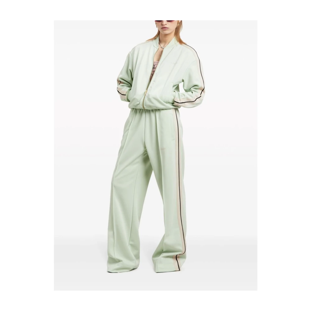 Palm Angels Wide Trousers Green Dames