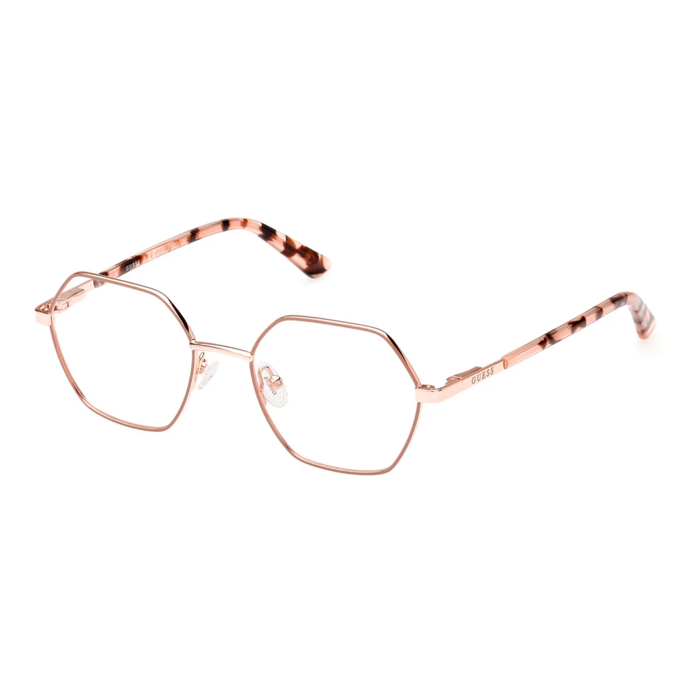 Guess Pink Glasses, Unisex, 49 Mm, Square Metal Sunglasses