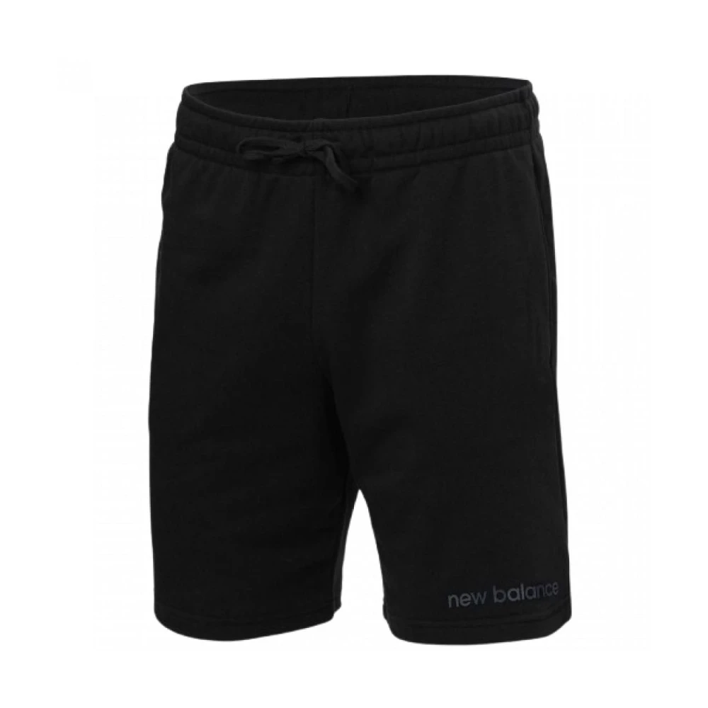 New Balance Zwarte Katoenen Shifted Shorts Black Heren