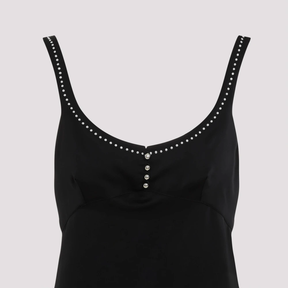 Paco Rabanne Zwarte Mini Jurk Black Dames