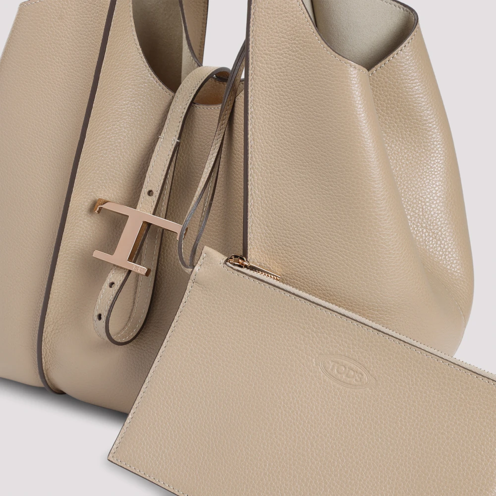 TOD'S Neutrale Shopper Tas Beige Dames