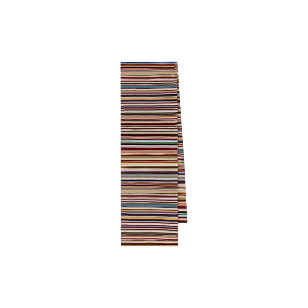 Paul Smith Signature Stripe Merino Wol Sjaal Multicolor Unisex