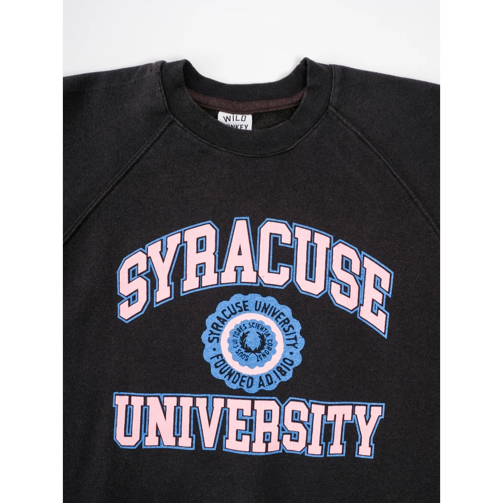 Wild Donkey Vintage Syracuse Crew Sweatshirt Blue Heren