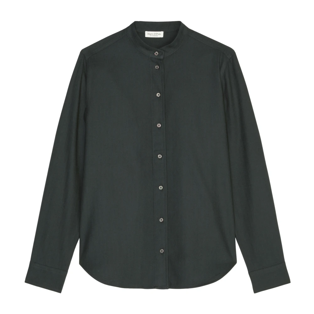 Marc O'Polo Relaxte flanellen blouse met lange mouwen Green Dames