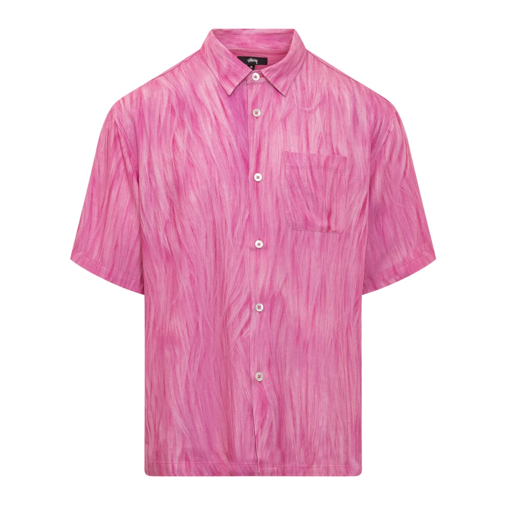 Stüssy Bontprint Shirt Stijlvol en Trendy Pink Heren