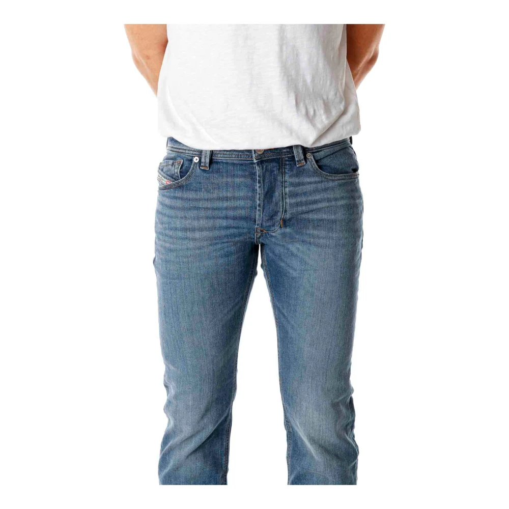 Diesel Klassieke Straight Fit Mid Waist Jeans Blue Heren