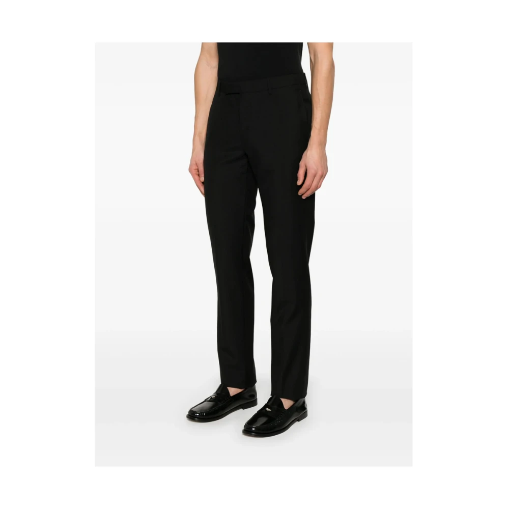 Lardini Zwarte Broek met Riem en Zakken Black Heren