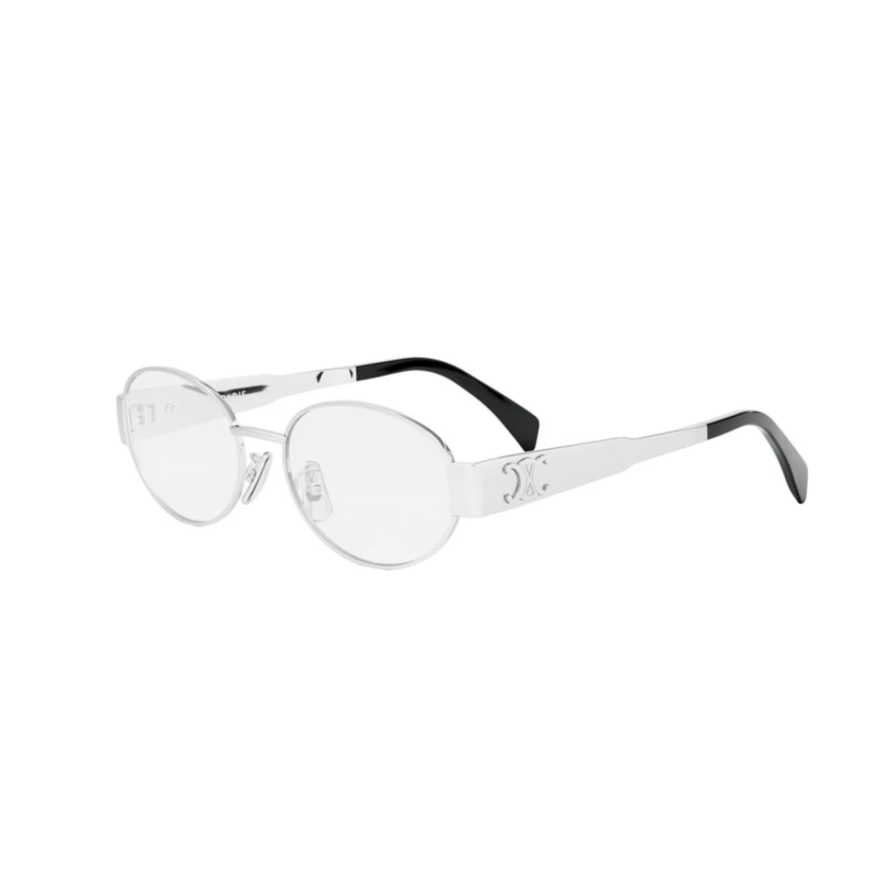 Celine Unisex Gray Glasses, 53 Mm, Metal Triomphe Eyeglasses