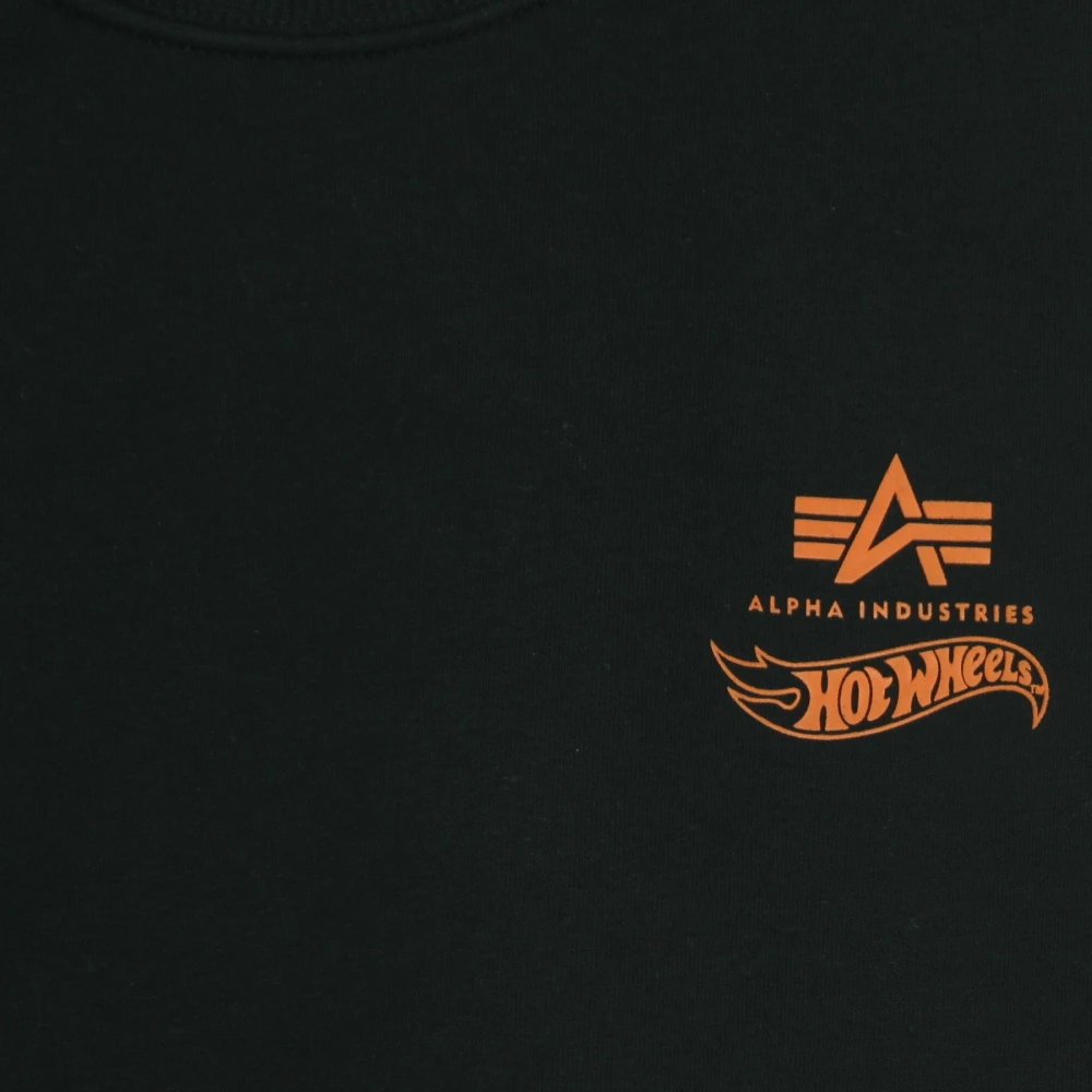 alpha industries Flame Sweater Hot Wheels Crewneck Sweatshirt Black Heren