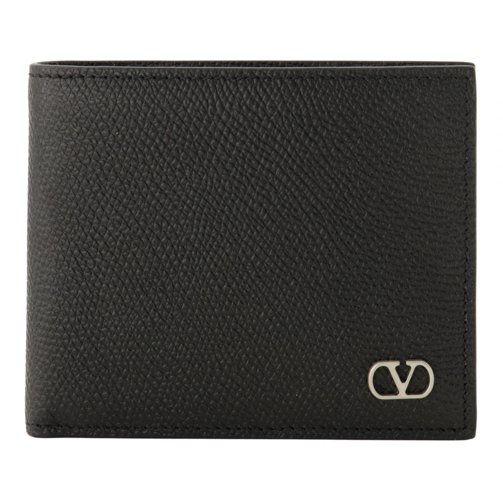 Valentino Garavani Men's Black Vlogo Signature Grainy Calfskin Wallet