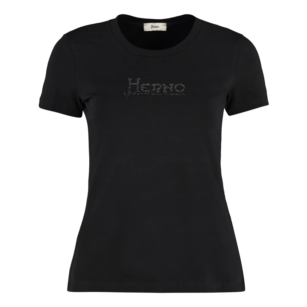 Herno - Tops > T-Shirts - Black - Herno - Modalova
