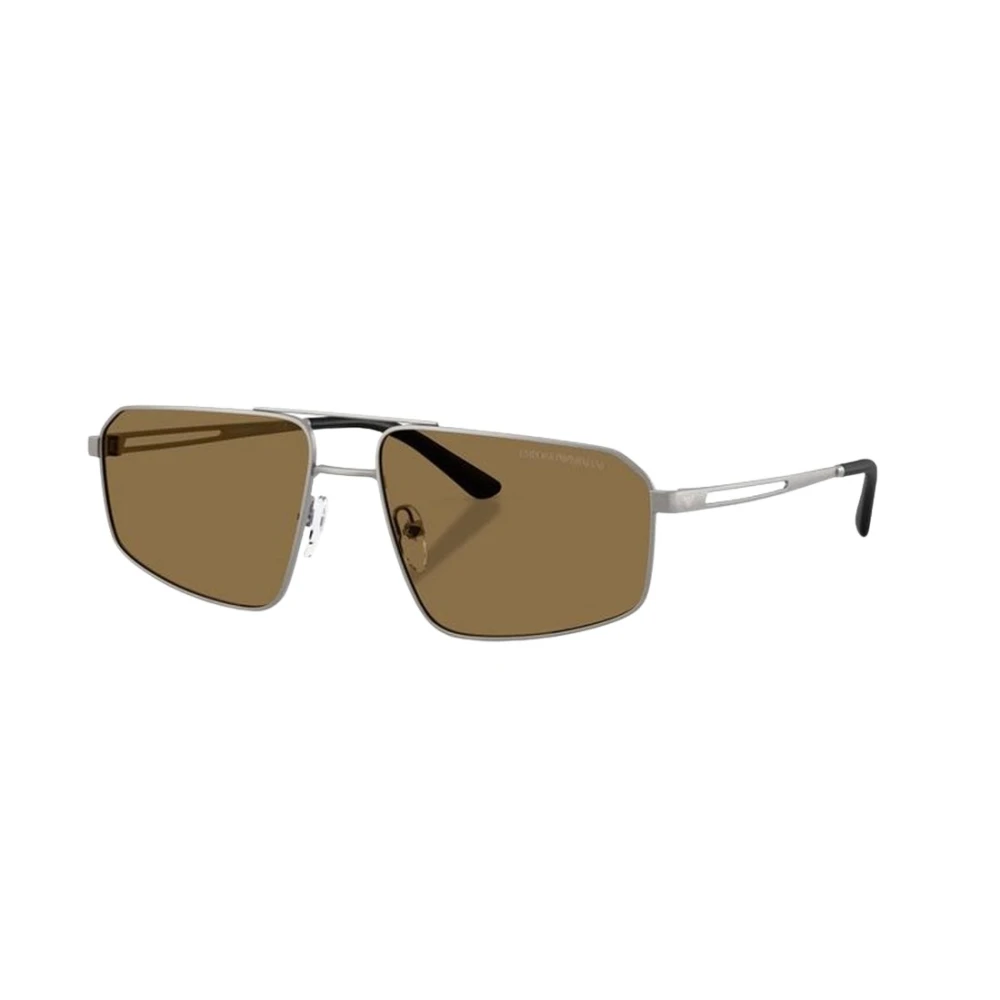 Emporio Armani Sunglasses, Male, 59 Mm, Aviator Sunglasses Gray
