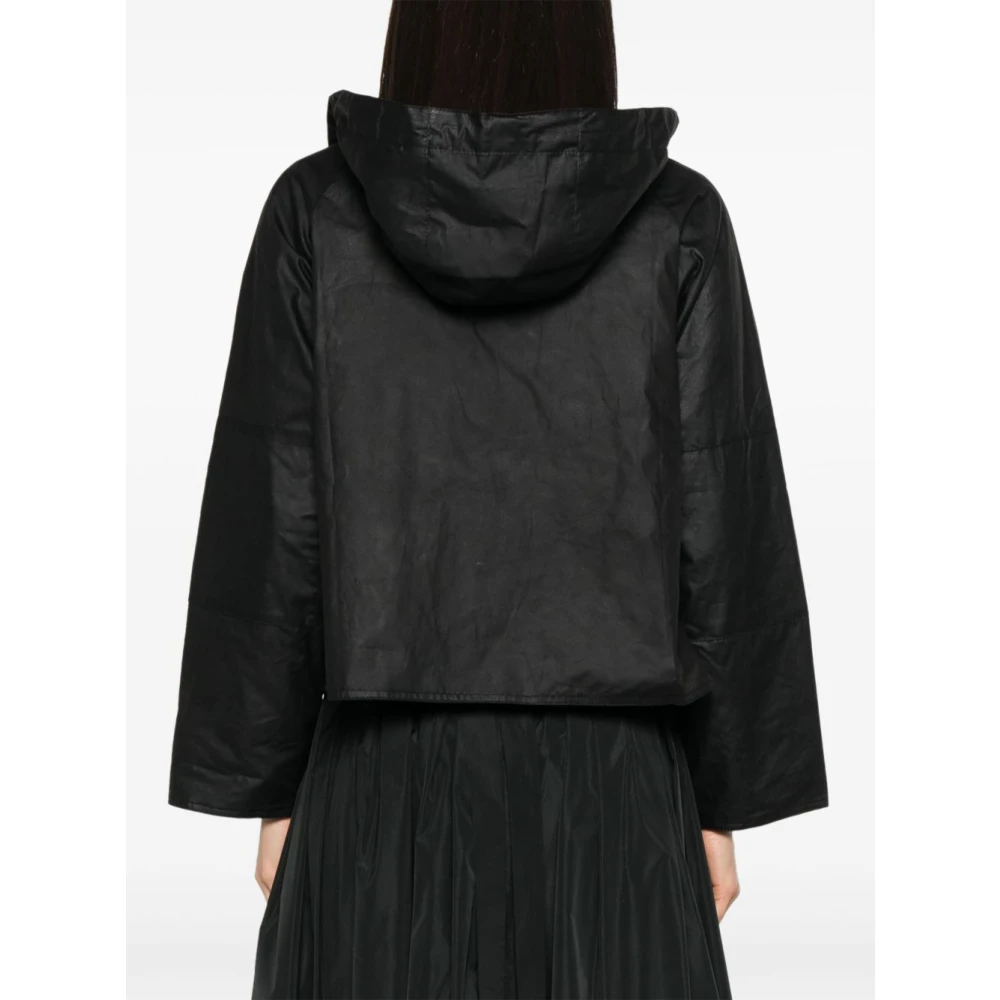 Barbour Zwarte Erma Jas met Afneembare Capuchon Black Dames