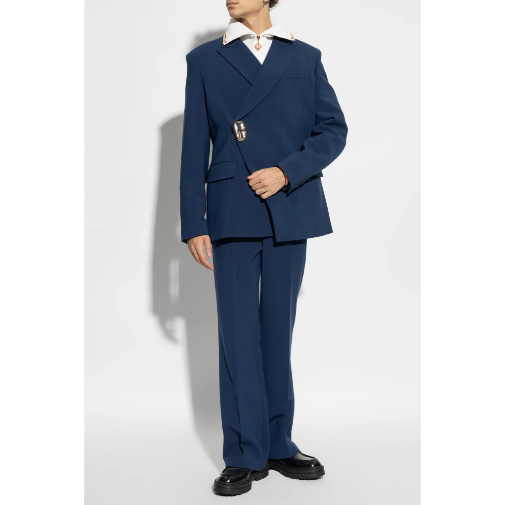 Casablanca Wollen broek Blue Heren