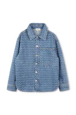 chemise-en-denim-bleu-avec-motif-curb
