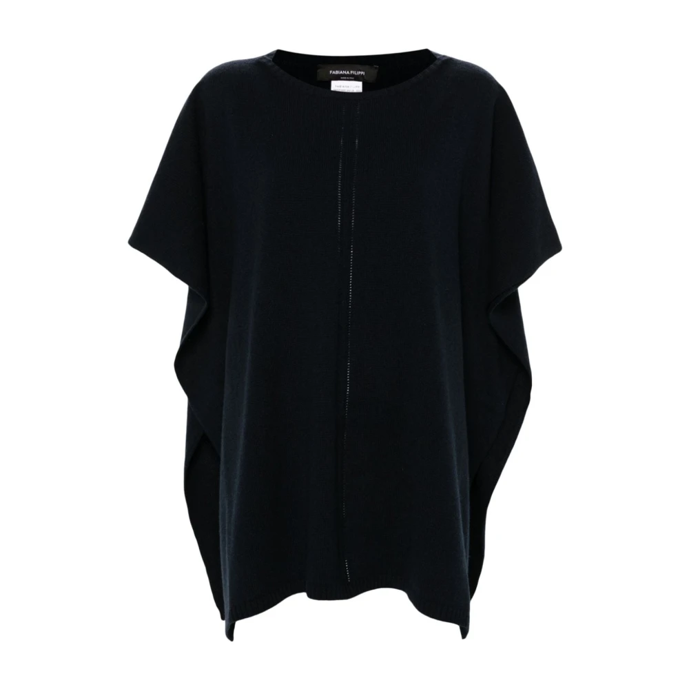 Fabiana Filippi Blauwe bovenkleding Aw24 Damesmode Black Dames