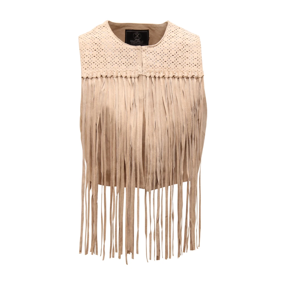 Rino&Pelle Women's Beige Waistcoats, 2XS, Aruba Gilet