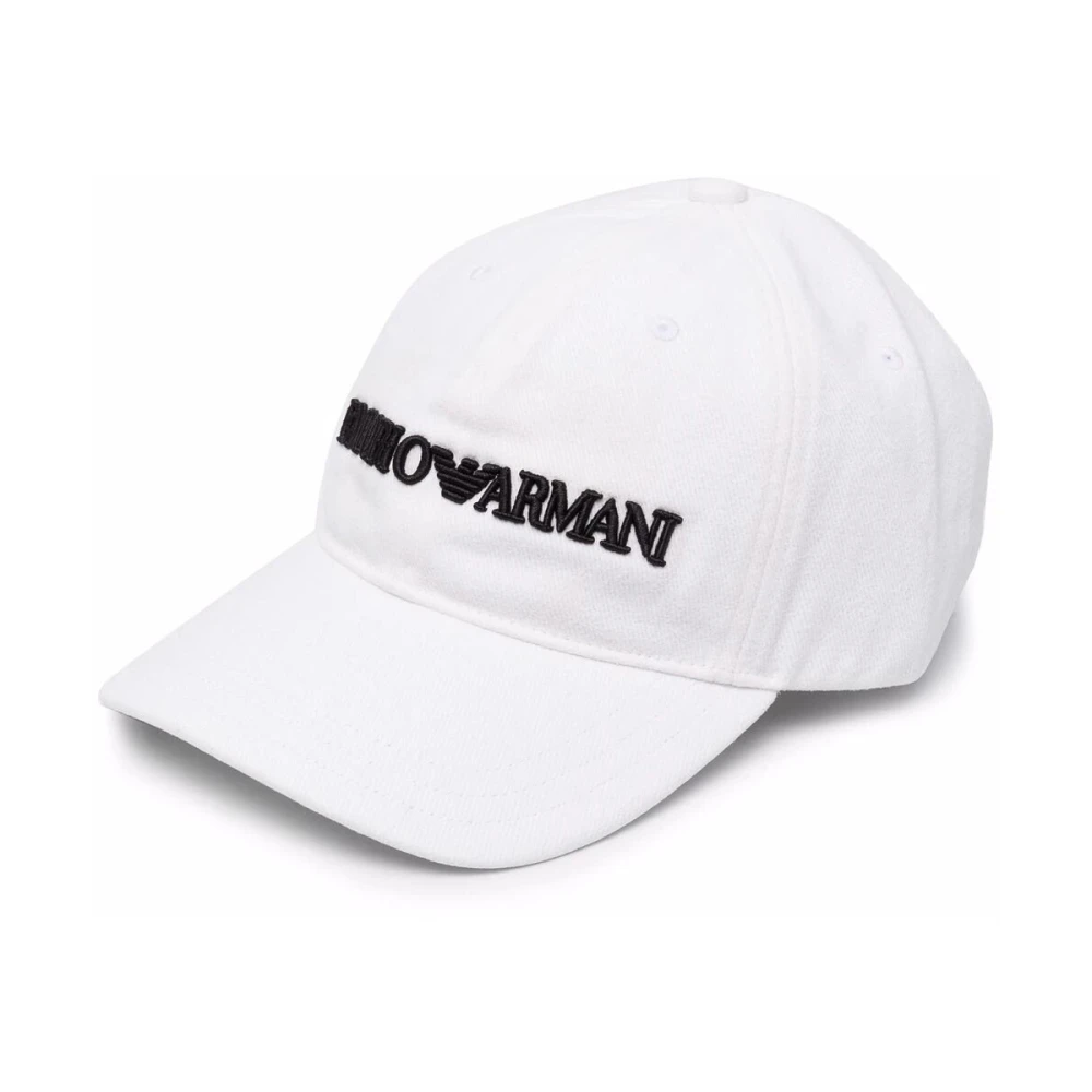 Emporio Armani Stijlvolle Bianco Hat voor Mannen White Heren