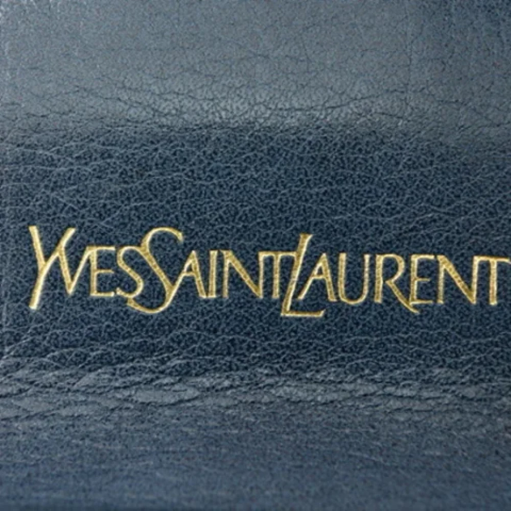 Yves Saint Laurent Vintage Pre-owned Leather wallets Blue Dames