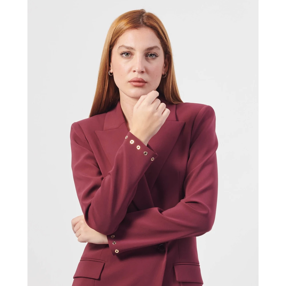PATRIZIA PEPE Crepejasje met Eyelettes Red Dames
