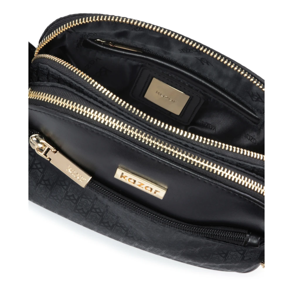 Kazar Dames zwarte messenger tas Black Dames