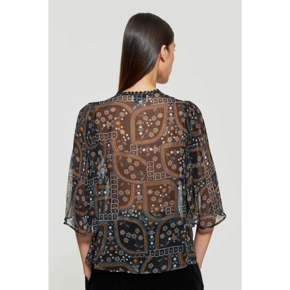 Antik batik Elie doorschijnende top Multicolor Dames