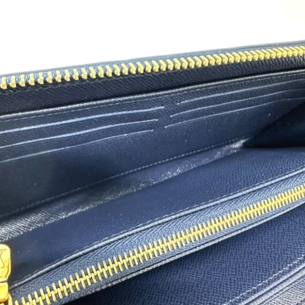 Louis Vuitton Vintage Pre-owned Fabric wallets Blue Dames