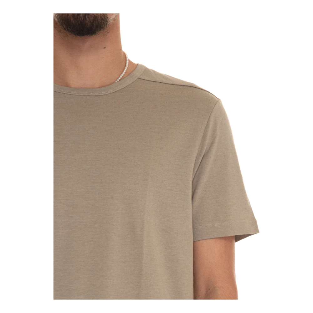 Boss T-shirt met korte mouwen en ronde hals Beige Heren