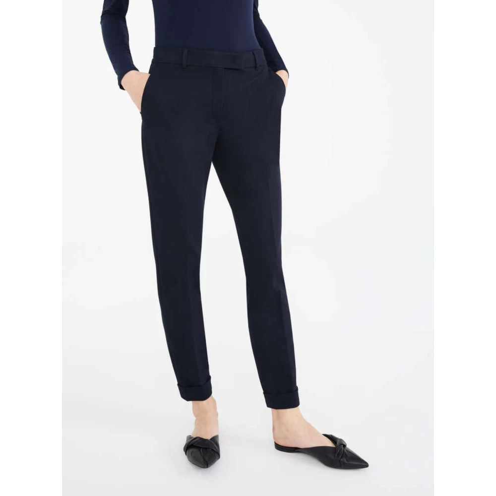 Max Mara Jersey Broek Blue Dames