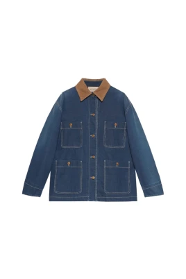 Denimjacka i lång modell