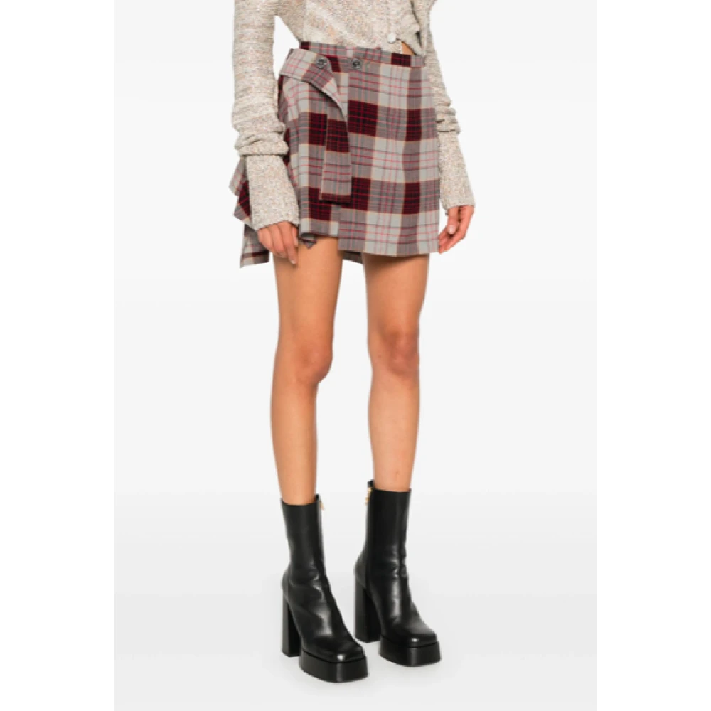 Vivienne Westwood Rode Geruite Kilt Rok Red Dames