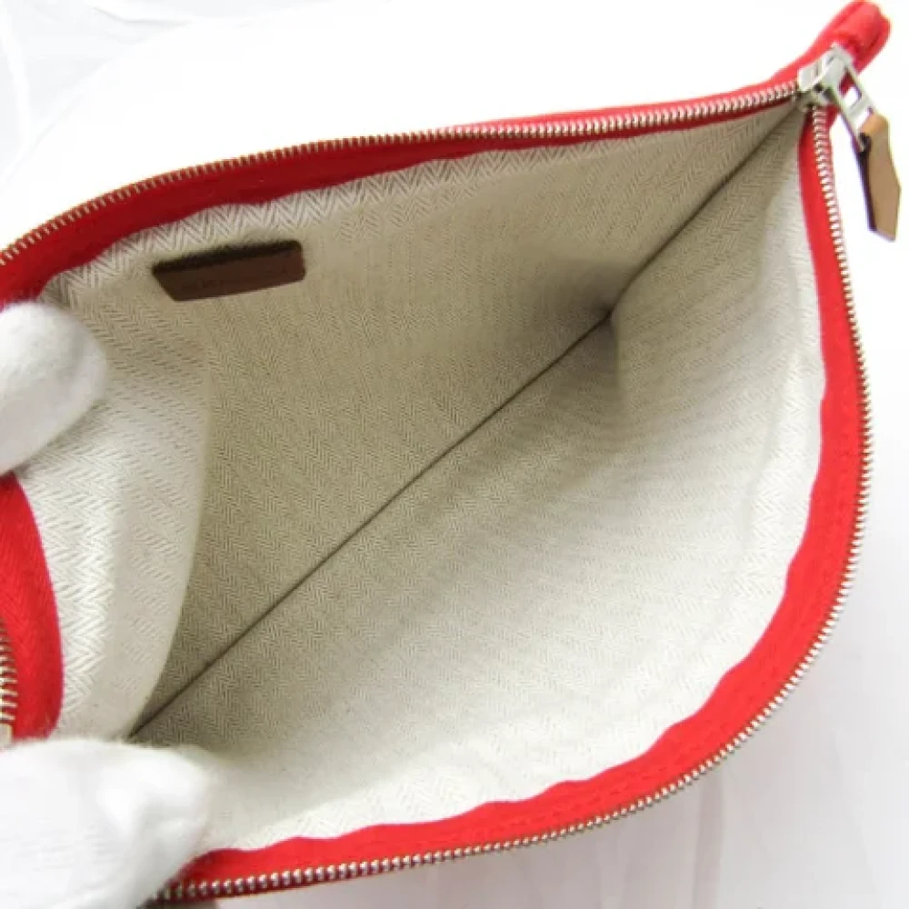 Hermès Vintage Pre-owned Cotton pouches Red Dames